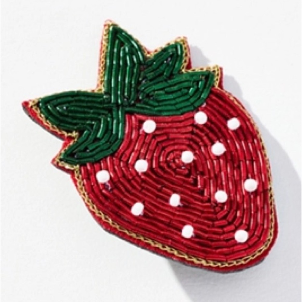 Price Firm - ANTHRO Strawberry Brooch